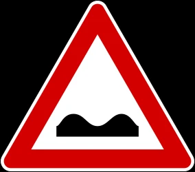Warning for a bad road surface.