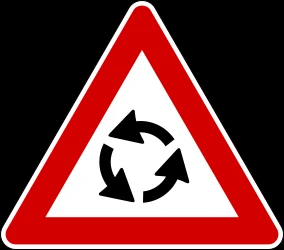 Warning for a roundabout.