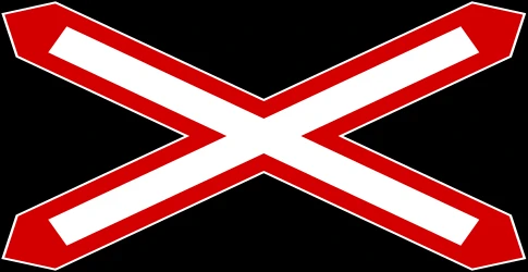 Warning for a railroad crossing with 1 railway.