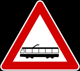 Warning for trams.