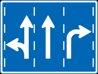 Overview of the lanes and their direction.