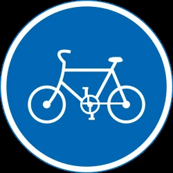 Mandatory path for cyclists.