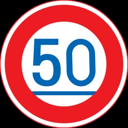 Begin of a minimum speed.