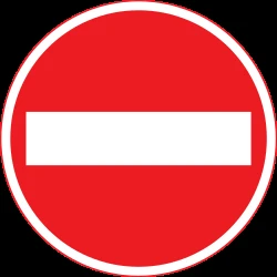 Direction prohibited
(road with one-way traffic).