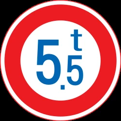 Vehicles heavier than indicated prohibited.