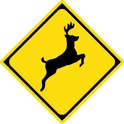 Warning for crossing deer.