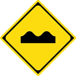 Warning for a bad road surface.