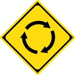 Warning for a roundabout.