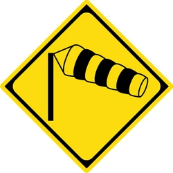 Warning for heavy crosswind.