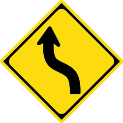 Warning for a double curve, first left then right.