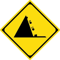 Warning for falling rocks.
