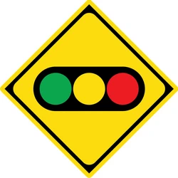 Warning for a traffic light.