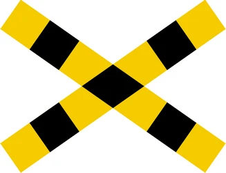 Warning for a railroad crossing with 1 railway.