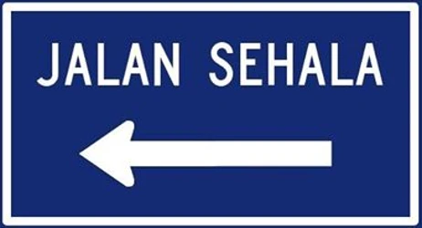 Road with one-way traffic.