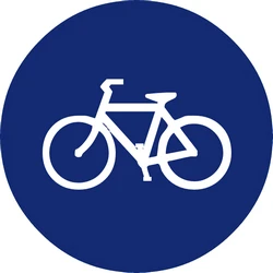 Mandatory path for cyclists.