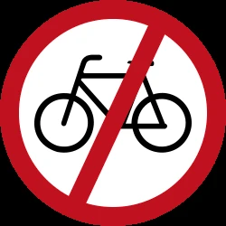 Cyclists prohibited.