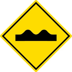Warning for a bad road surface.