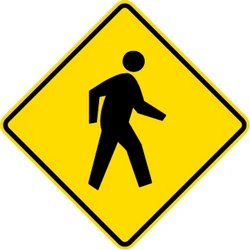 Warning for pedestrians.