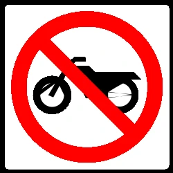 Motorcycles prohibited.