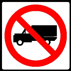 Trucks prohibited.