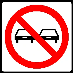Overtaking prohibited.