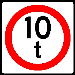 Vehicles heavier than indicated prohibited.
