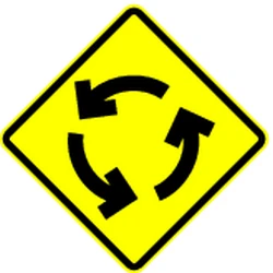 Warning for a roundabout.