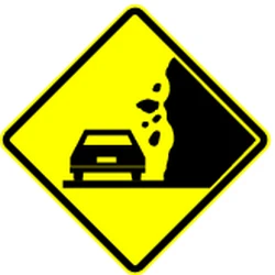 Warning for falling rocks.
