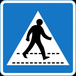 Crossing for pedestrians.