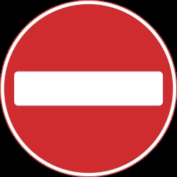 Direction prohibited
(road with one-way traffic).