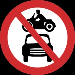 Motorcycles and cars prohibited.