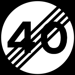 End of the speed limit.