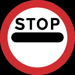 Entry prohibited (checkpoint).
