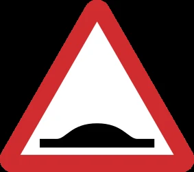Warning for a speed bump.