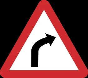 Warning for a curve to the right.