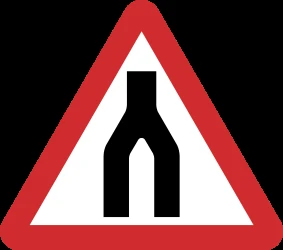 Warning for two roads that merge.