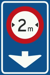 Maximum width of a lane.