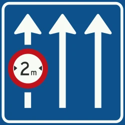 Width of the lane.
