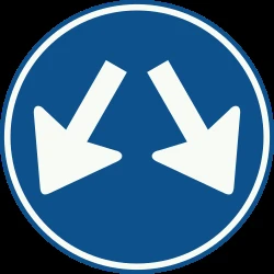 Passing left or right mandatory.