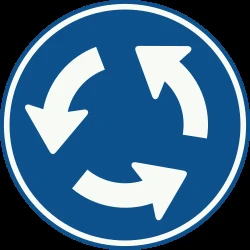 Mandatory direction of the roundabout.