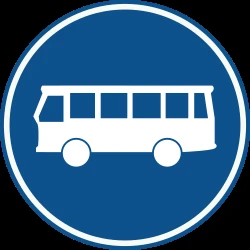 Mandatory lane for buses.