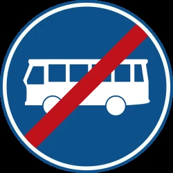 End of the lane for buses.