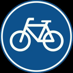 Mandatory path for cyclists.