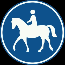 Mandatory path for equestrians.