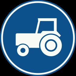 Mandatory lane for tractors.