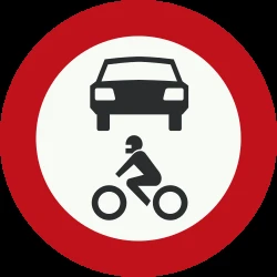 Motorcycles and cars prohibited.