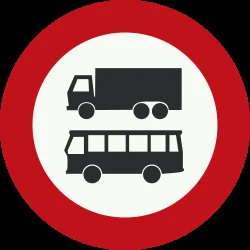 Trucks and buses prohibited.