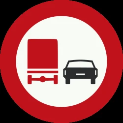 Overtaking prohibited for trucks.