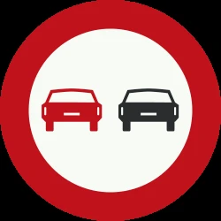 Overtaking prohibited.