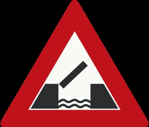 Warning for a movable bridge.
